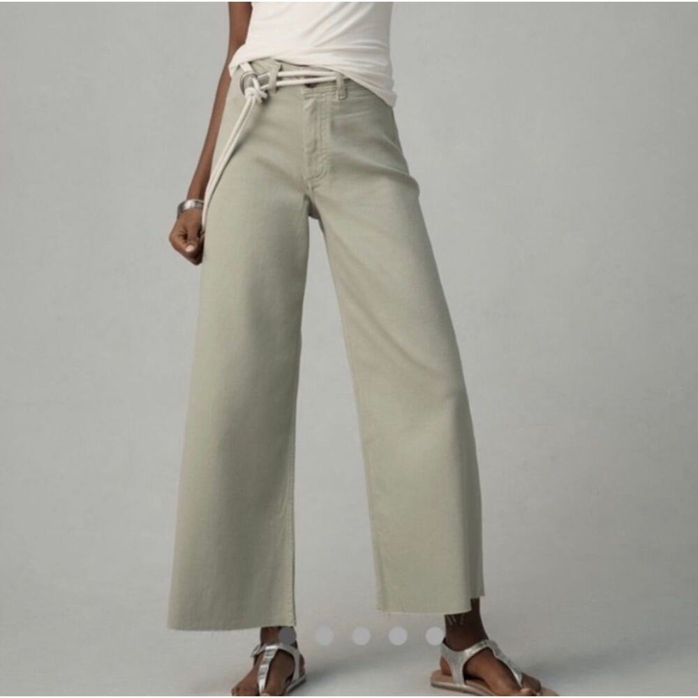 Anthro Maeve The Ettie High-Rise Crop Wide-Leg Jeans, Size 30 - Picture 1 of 2